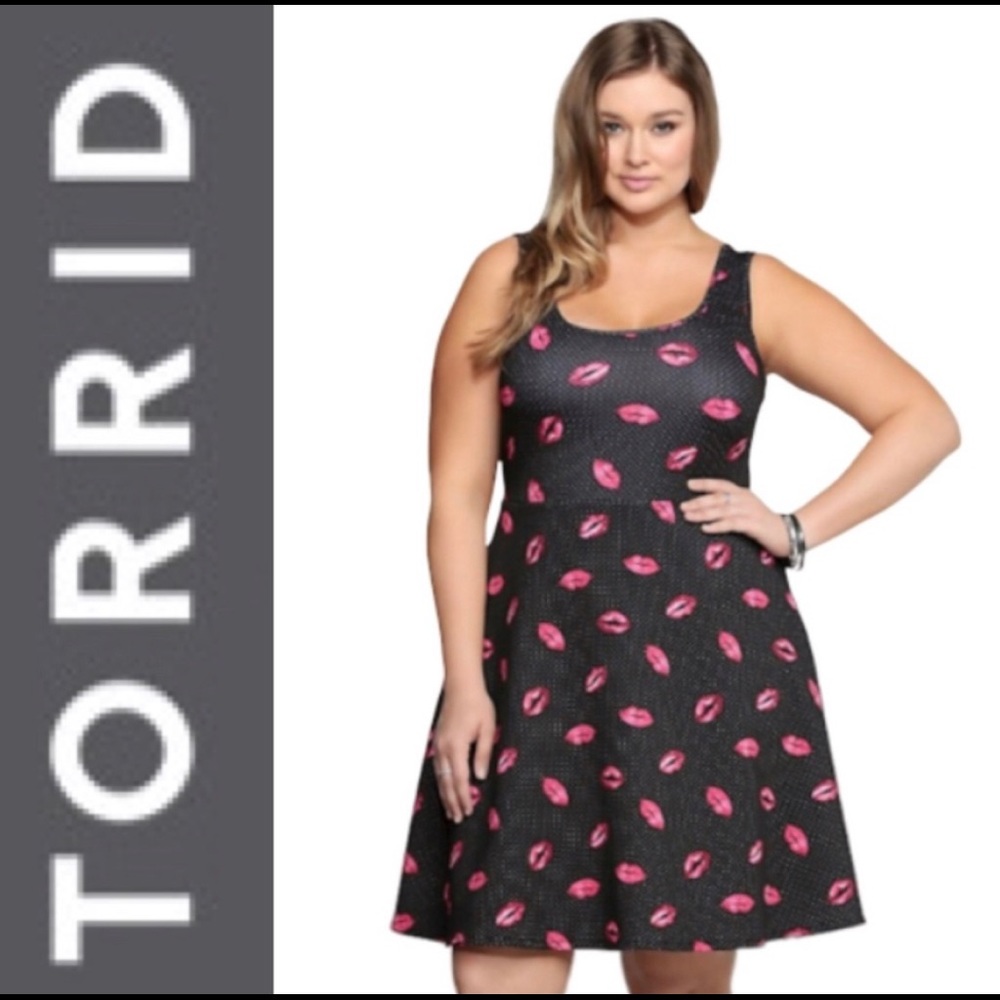 Torrid Kisses Polka Dot Skater Dress